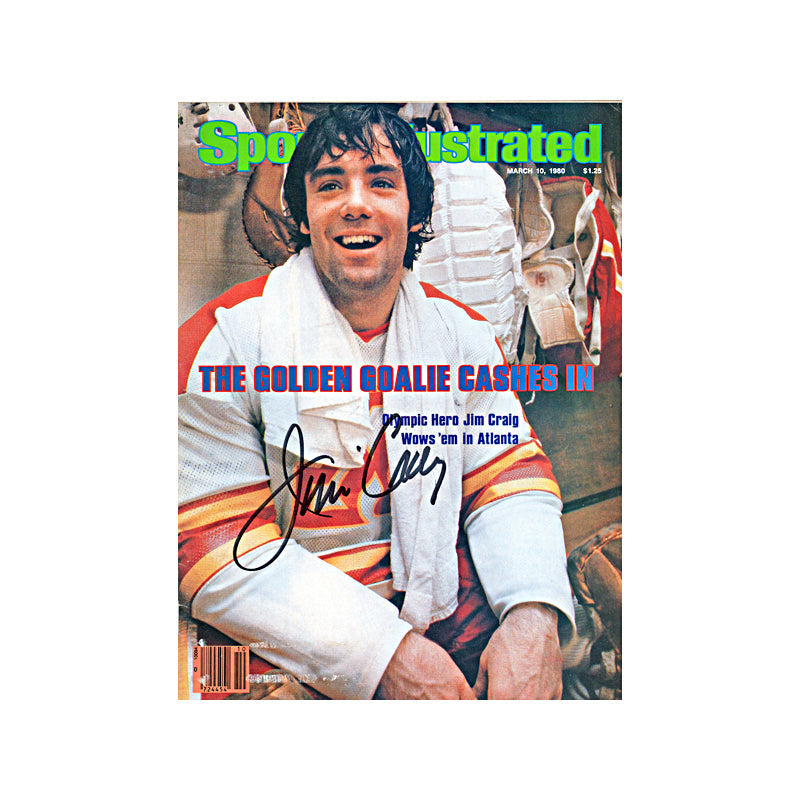 Jim Craig Atlanta Flames Autographed Signed March 1980 Sports Illustrated (JSA COA)
