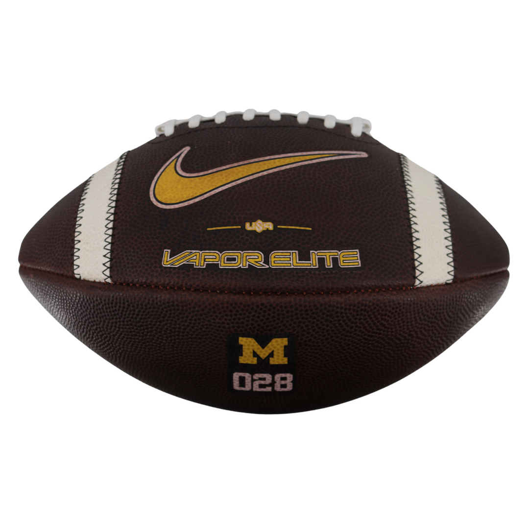 Michigan Wolverines 2024 Team Issued Nike Vapor Elite #28 Football