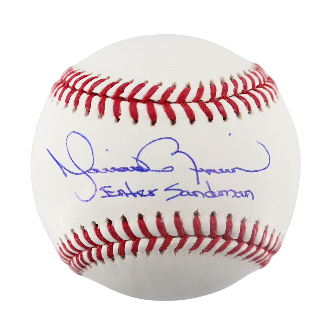 Mariano Rivera New York Yankees Autographed Inscribed Enter Sandman OMLB Baseball