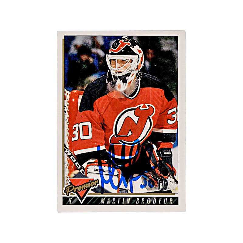 1994 Topps Premier Martin Brodeur Autograph Blue Ink Auto Signed Signature Devil