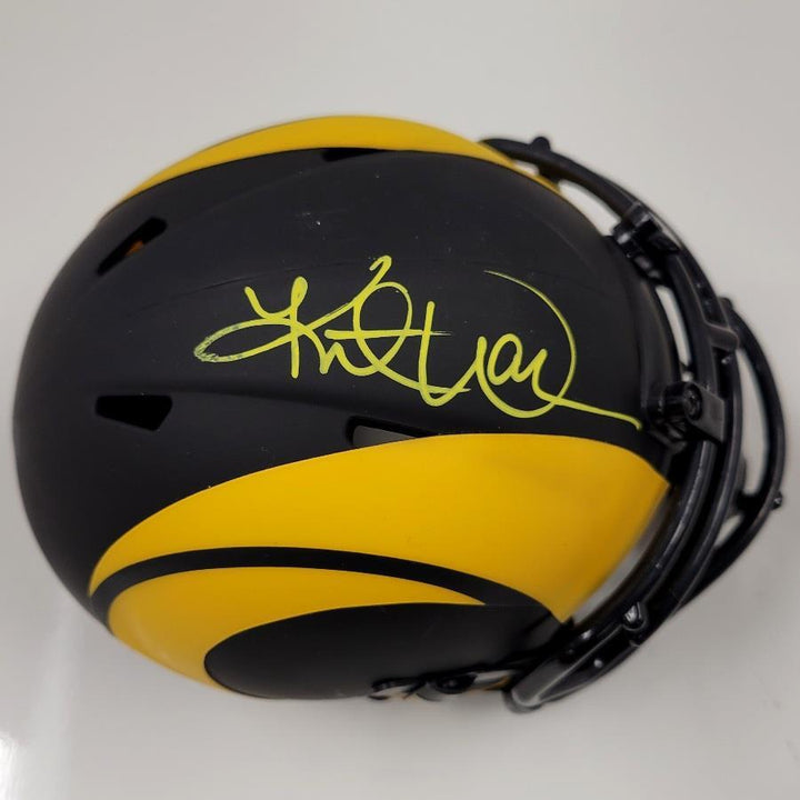 Kurt Warner signed Rams Eclipse Mini Helmet autograph (A) ~ Beckett BAS Holo